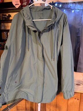 Sonoma Light Sage Hooded Utility Jacket